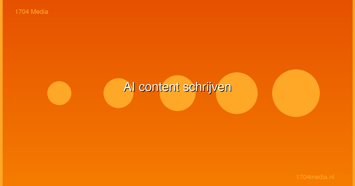 AI content schrijven