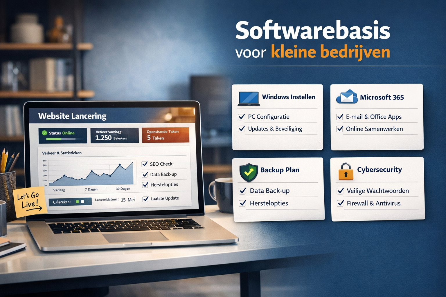 Welke software heeft een klein bedrijf nodig naast een nieuwe website?