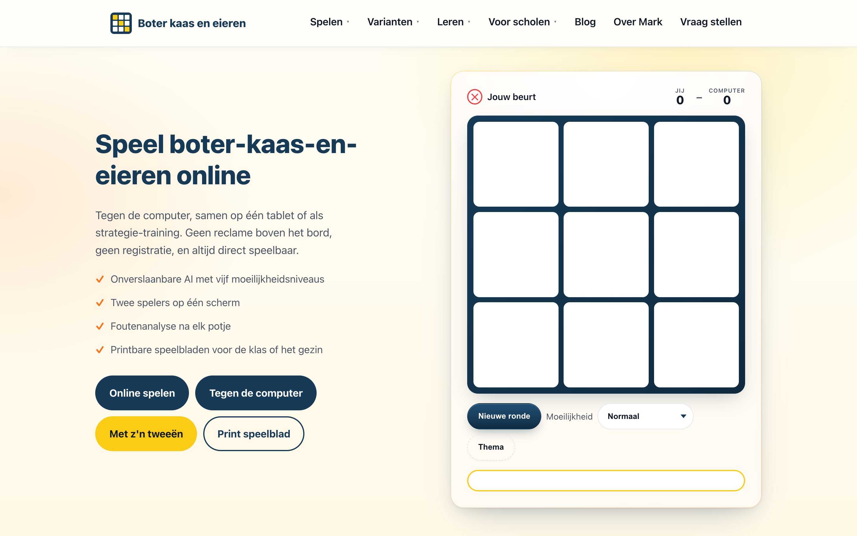 Homepage van Boterkaaseieren.nl